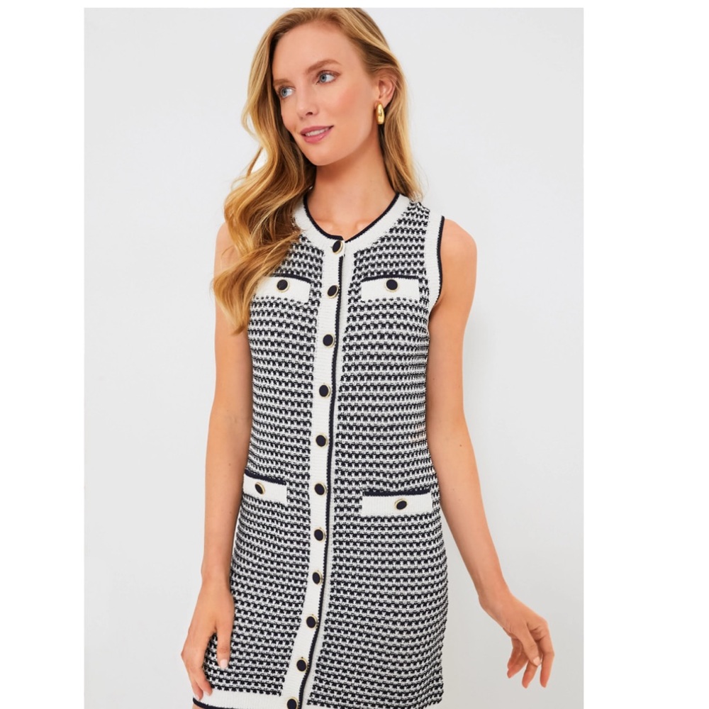 Tuckernuck navy Bardot dress
